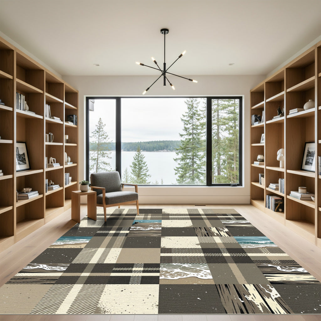 Tartan Beach Wave Panel Rug