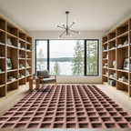 Minimalist Square Grid Texture Rug