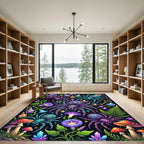 Mystical Neon Spider Celestial Flora Rug