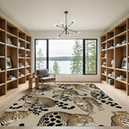 Leopard Spots Cheetah Collage Rug