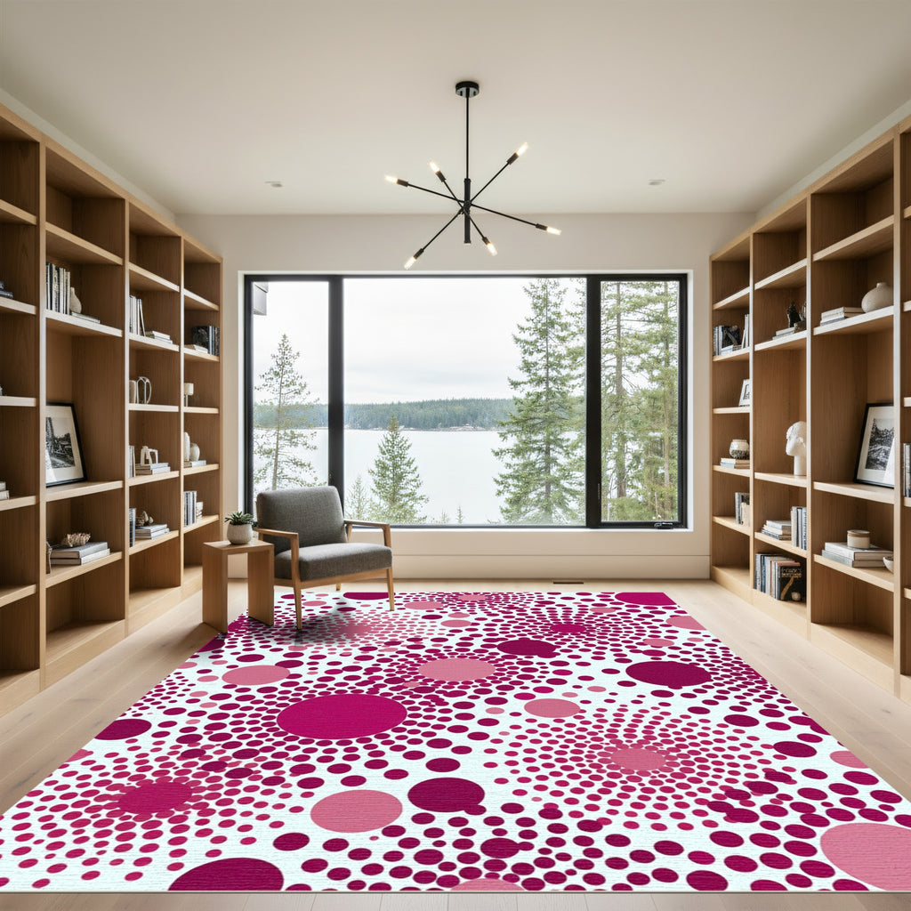 Crimson Pink Dot Radiance Rug