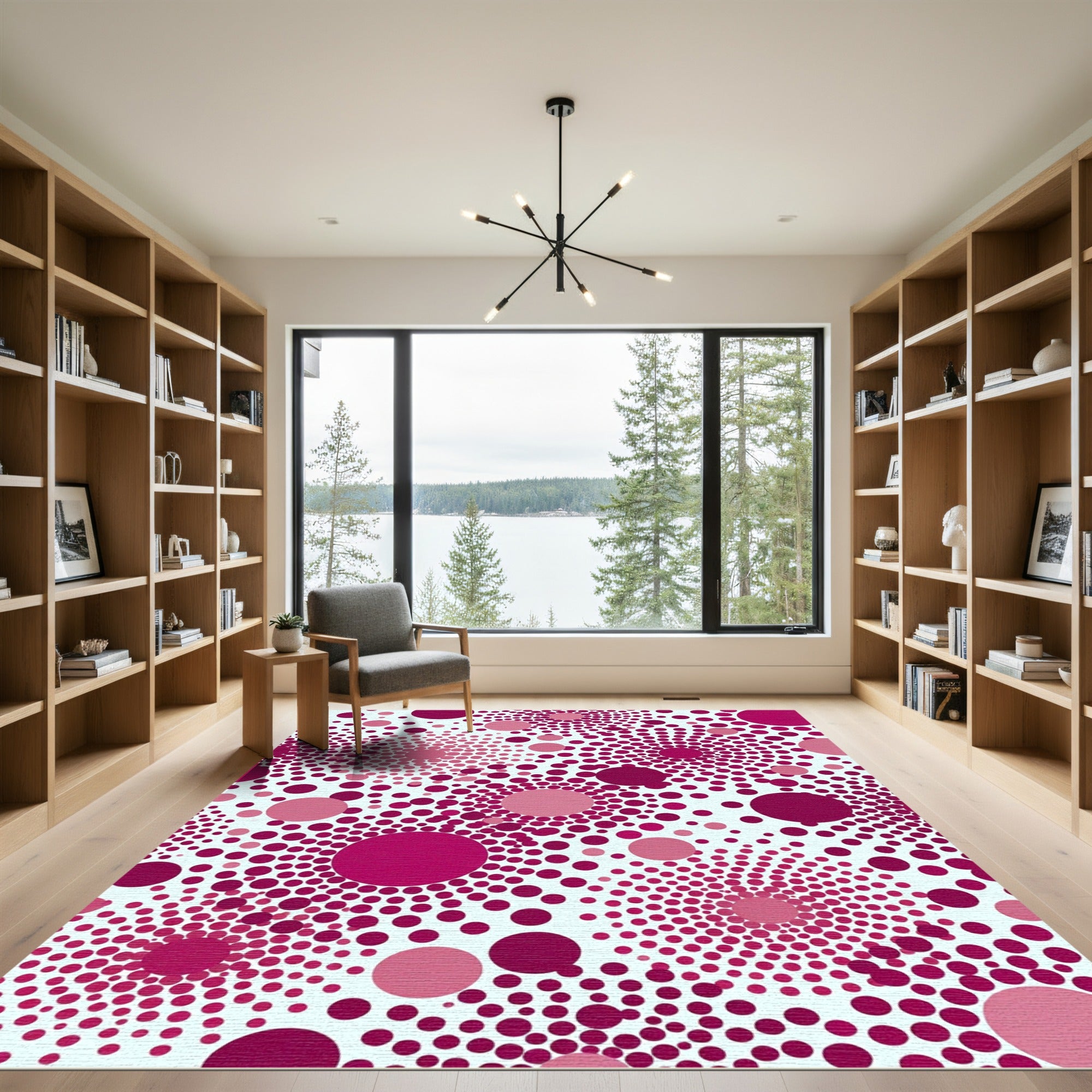 Crimson Pink Dot Radiance Rug