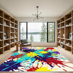 Vibrant Splash Art Explosion Rug