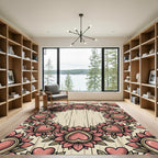 Rosy Heart Floral Medallions Rug