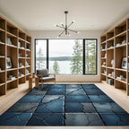 Cracked Slate Tile Mosaic Rug