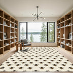 Minimalist Bumblebee Cream Yellow Honey Rug