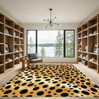 Golden Wild Animal Cheetah Spot Rug