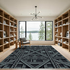 Industrial Steel Truss Grid Rug