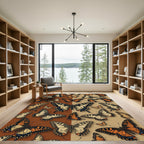 Earthy Butterfly Duo Tone Area Rug