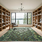 Lush Botanical Trellis Garden Verdant Rug