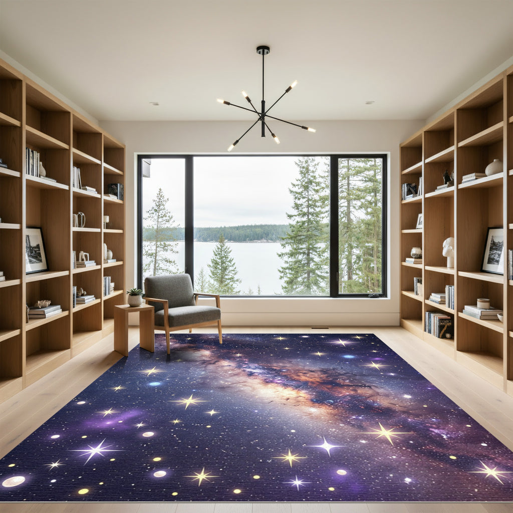 Cosmic Galaxy Starry Night Rug