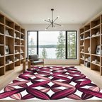 Orchid Petal Interlocking Geometric Rug