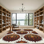 Golden Sun Celestial Bronze Geometric Rug