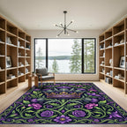 Royal Purple Crown Thistle Botanical Rug