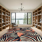 Bold Orange Zebra Stripe Herd Rug