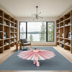 Ballet Dancer Pink Tulle Ballerina Graceful Pose Rug