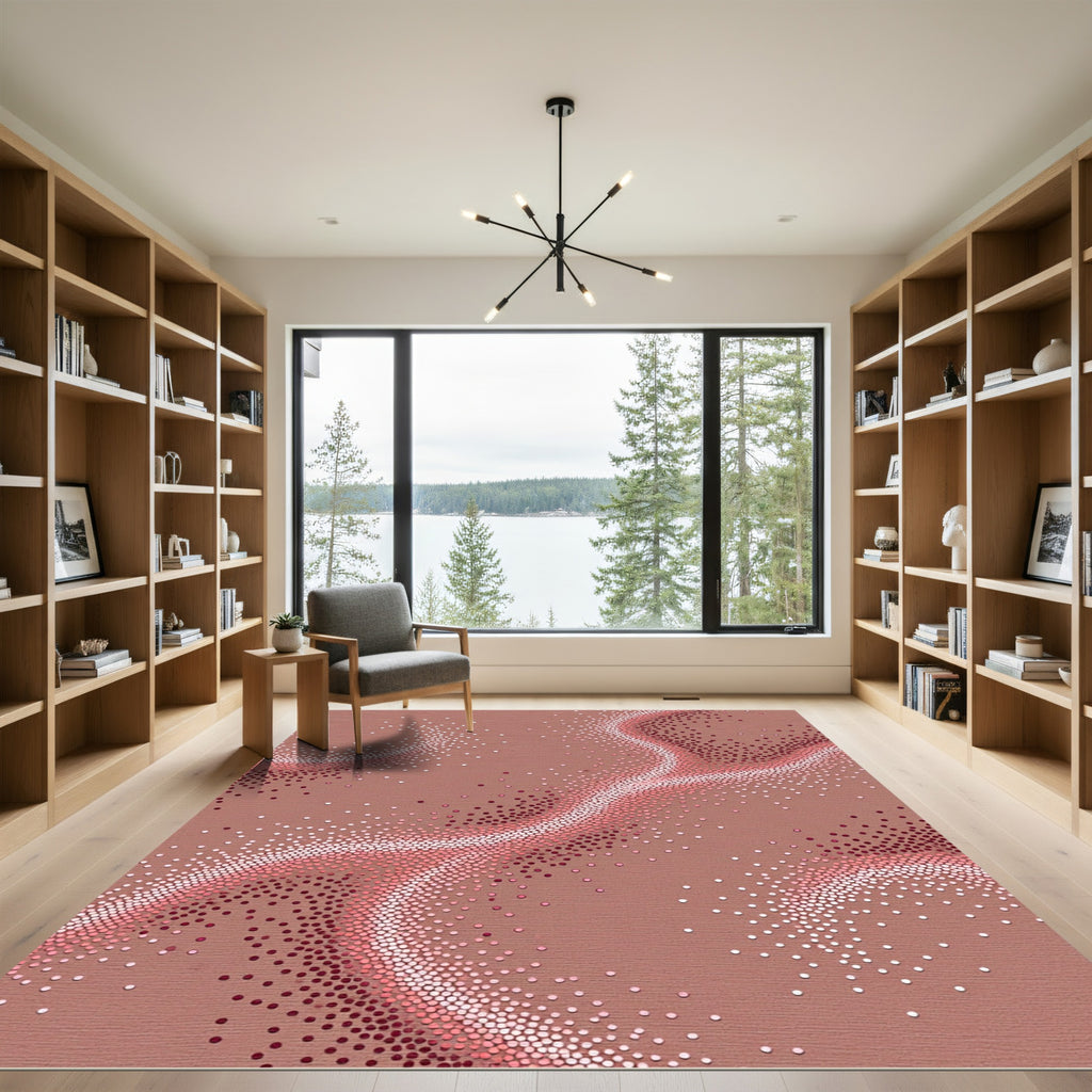 Rose Gold Stardust Ripple Rug