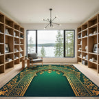 Emerald Gold Ornate Arch Foliage Rug