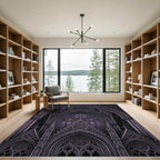 Gothic Cathedral Arch Violet Rug