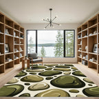 Earthy Pebble Cluster Abstract Arrangement Rug