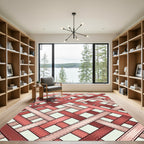 Pink Flamingo Lattice Texture Rug
