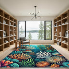 Undersea Coral Garden Vibrant Flora Rug