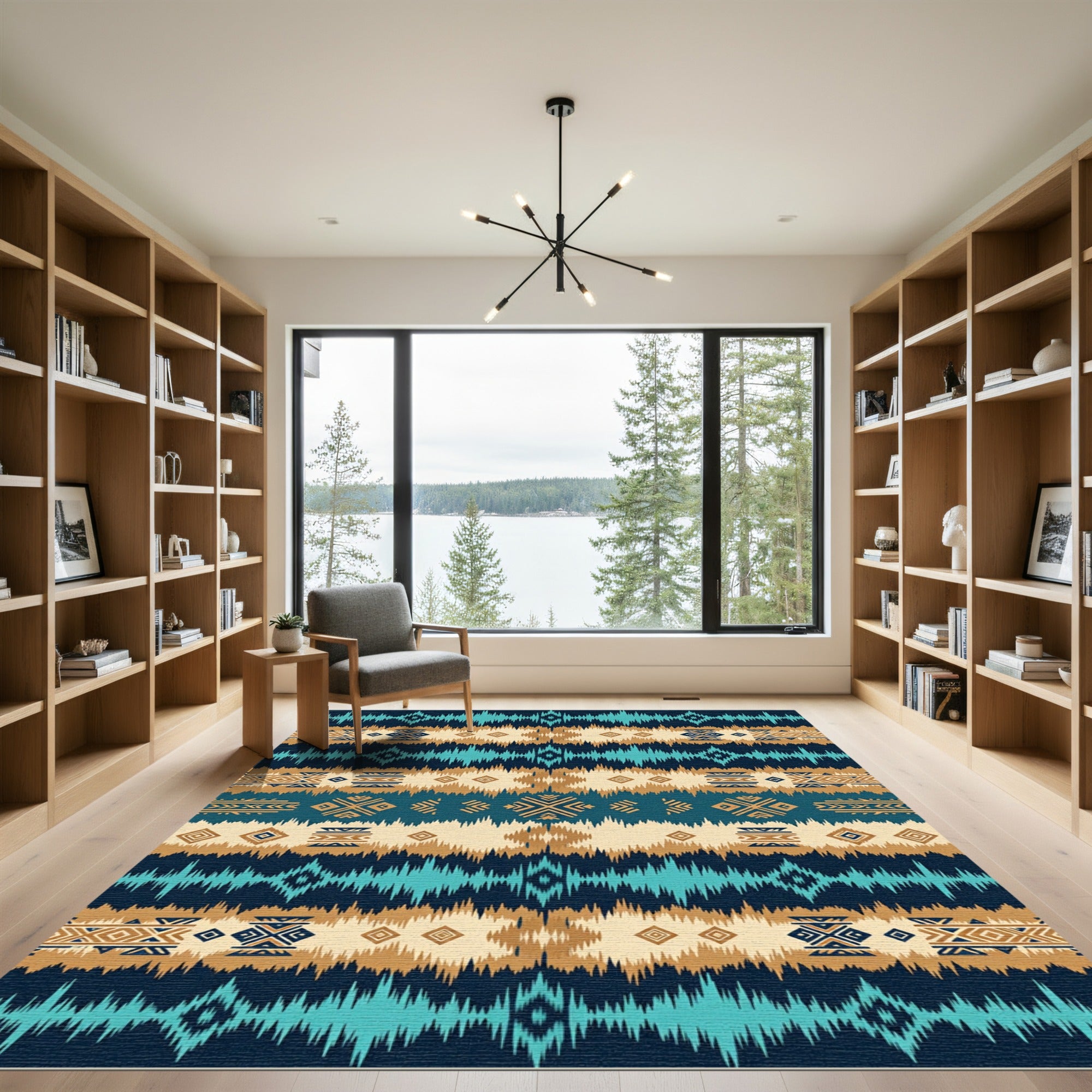 Navajo Inspired Diamond Stripe Rug