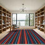 Autumn Sunset Vertical Stripe Rug