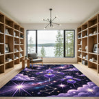Purple Iris Cosmic Galaxy Constellation Rug