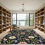 Vintage Daisy Meadow Floral Pattern Rug