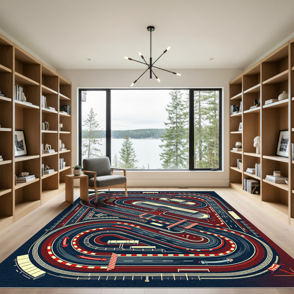 Dynamic Vintage Grand Prix Track Rug