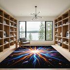 Celestial Lightning Burst Energy Rug