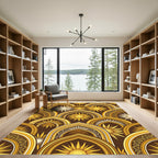 Golden Sun Arch Geometric Earthy Tone Rug