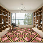 Rose Gold Diamond Lattice Repeating Rug