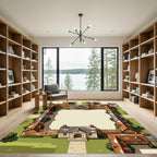 Courtyard Town houses Architecture Collection Rug