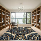 Ancient Tribal Sun Wheel Artwork Rug