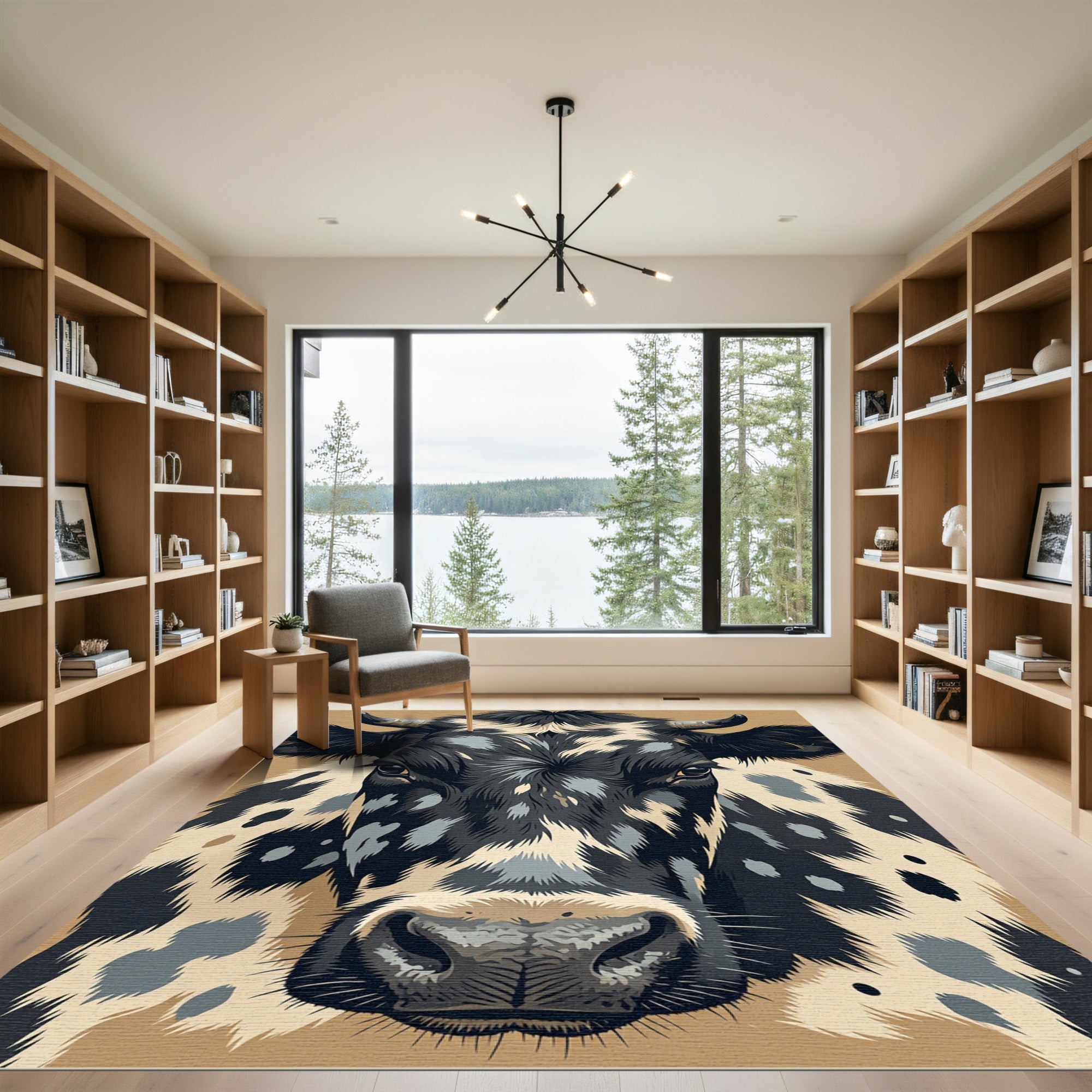 Farmhouse Dairy Cow Portrait Rug