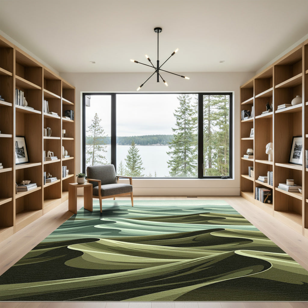 Earthy Gradient Desert Dune Rug