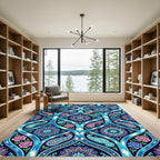 Vibrant Paisley Medallion Floral Lattice Rug