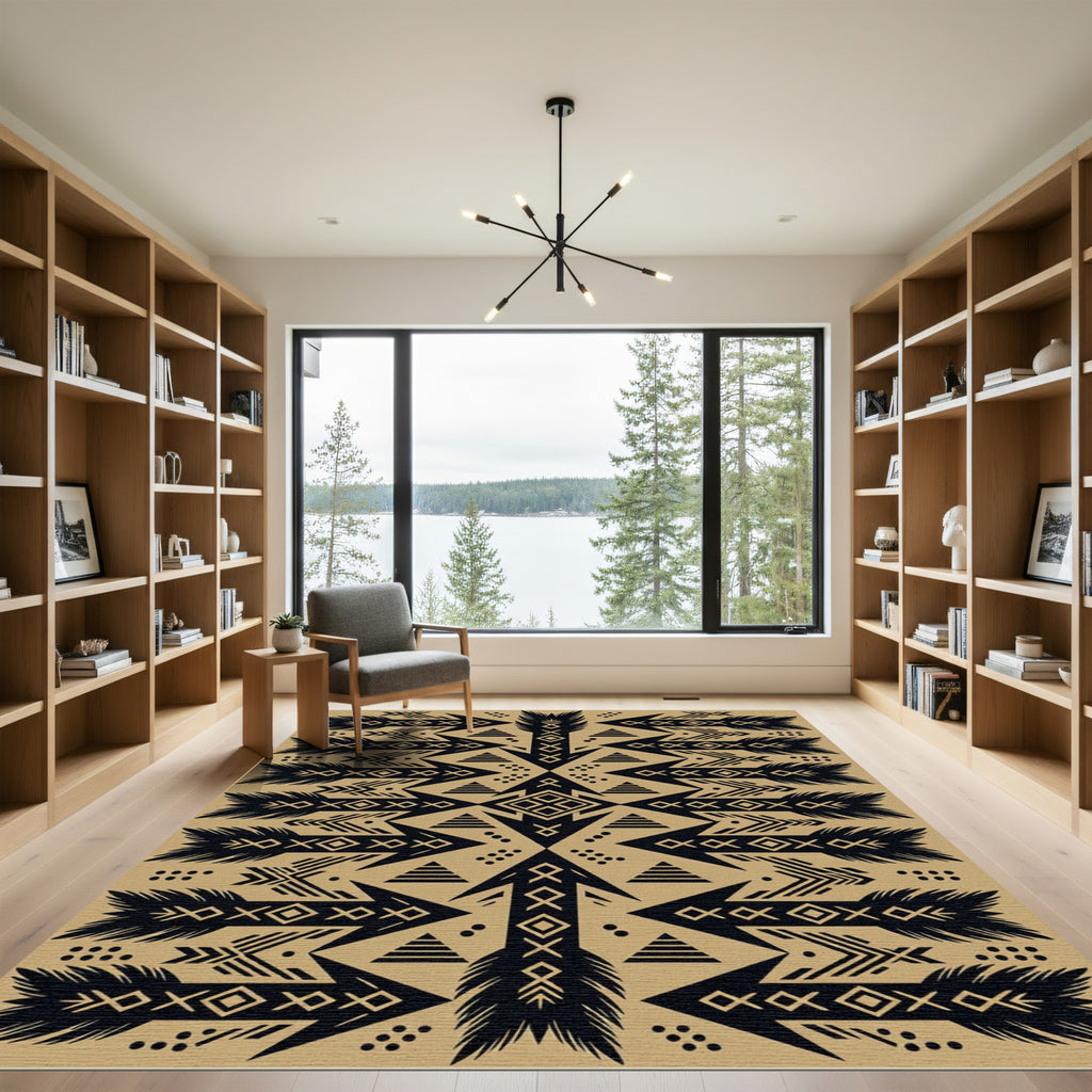 Tribal Arrow Earth Tone Geometric Rug