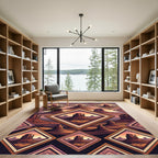 Southwestern Desert Mountain Geometric Rug