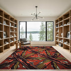 Rustic Crossed Wood Texture Rug