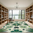 Green Clover Burst Radiance Rug
