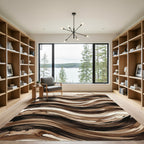 Earthy Abstract Brush Stroke Rug