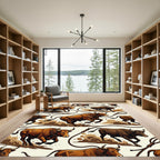 Vintage Lasso Running Bull Earthy Rug