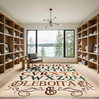 Antique Typographic Alphabet Elements Rug