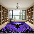 Ethereal Raven Moonlit Forest Rug