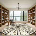 Atomic Clock Time Rays Rug