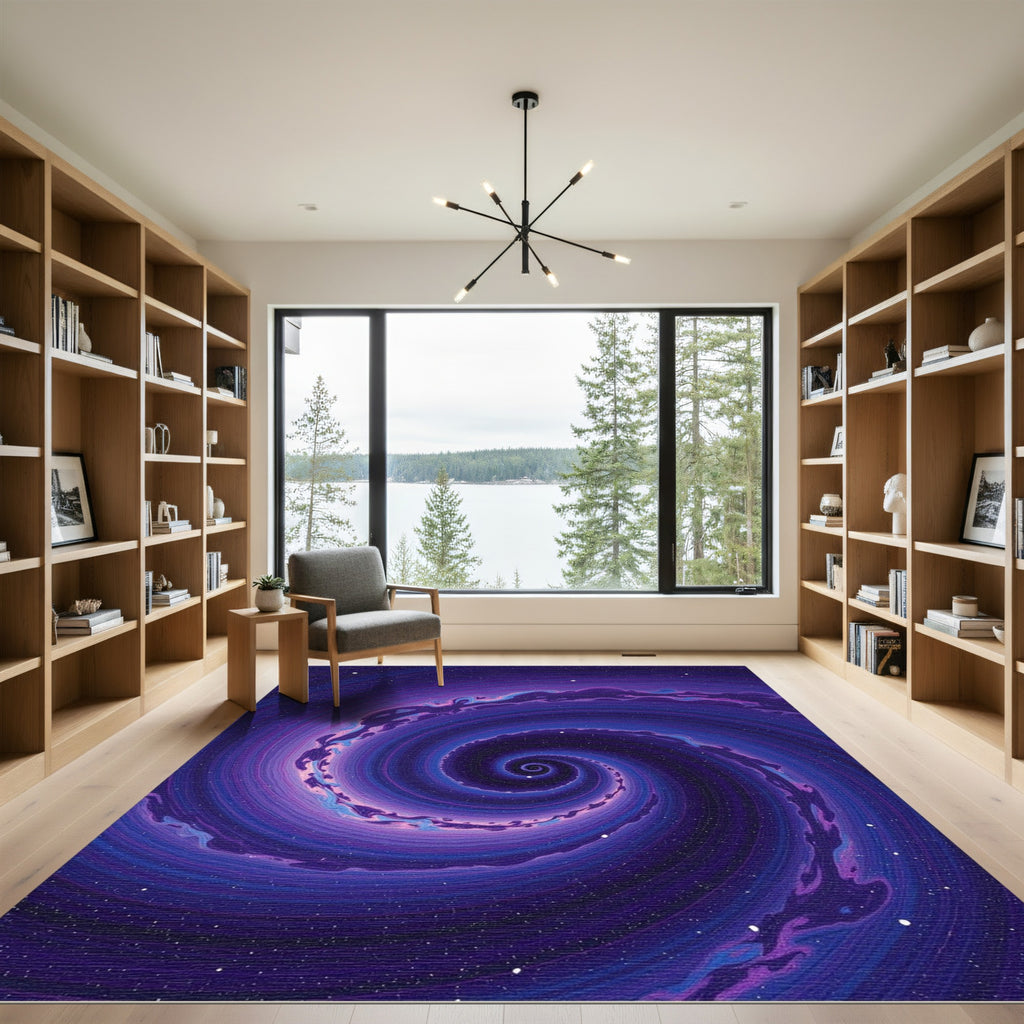 Deep Space Swirling Nebula Rug