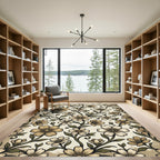 Vintage Cream Floral Vine Rug